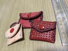 手作りレザーコインケースのサムネイル