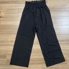 マタニティ パンツ ブラック プリーツ ウエストゴムのサムネイル