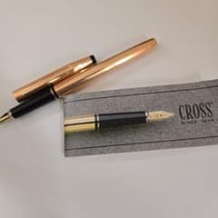 CROSS クロス 万年筆 14k 585 14金 CROSS 万年筆 センチュリー 14金張 ペン先14K XF極細字 - メルカリ