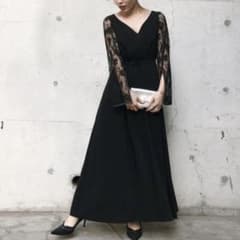 【Ameri Vintage】レーススリーブドレスのサムネイル
