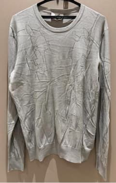 大幅値下げ！美品★希少 エルメス サマーニット L 馬柄 ステッチ グレー系 大幅値下げ！美品☆希少 エルメス サマーニット L 馬柄 ステッチ