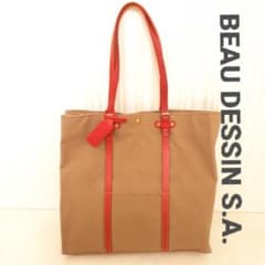 BEAU DESSIN S.A. ボーデッサン トートバッグ レッド - メルカリ