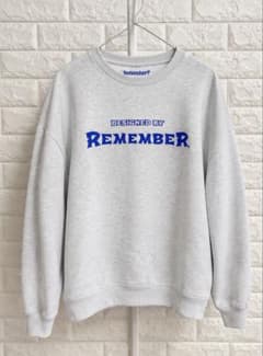 Remember スウェット トレーナー グレーのサムネイル