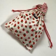 ハンドメイド　持ち手付き巾着袋のサムネイル