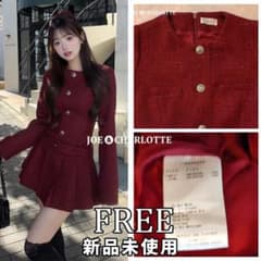 ダーリッチ darich ボックスプリーツツイードミニワンピース BRD F