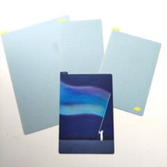 ほぼ日手帳 下敷き オーロラ当番、アイスグレー×イエロー A5、A6、weeksのサムネイル