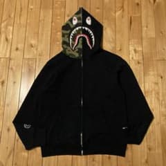 A BATHING APE シャークパーカー フルジップ