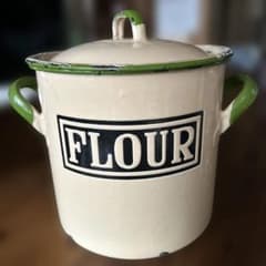 ⭐︎イギリスアンティークFLour 蓋付きキャニスター⭐︎のサムネイル