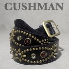 CUSHMANクッシュマン y2k スタッズベルト レザー ブラック CUSHMANクッシュマン y2k スタッズベルト レザー ブラック - メルカリ