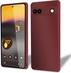 Google Pixel 6A ケース シリコン 超薄型 衝撃吸収 軽量 レッド