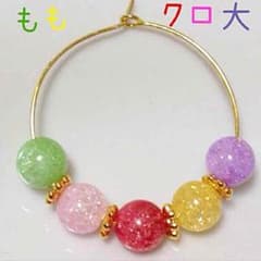 ももクロちゃんカラー❤フープピアスのサムネイル