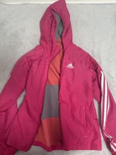 adidas ジャージ ジャケット ウィンドブレーカーネイビー ピンク