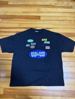 W&W レーシングデザイン 刺繍 Tシャツ ブラックのサムネイル