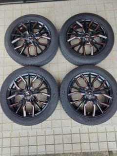 【値下げ・翌日中に発送可】ウェッズ　レオニスLV　タイヤホイールセットのサムネイル