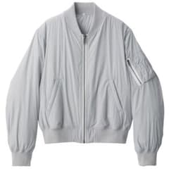 S 新品 MUJI Labo ムジラボ MA－1ダウンブルゾン ライトグレー