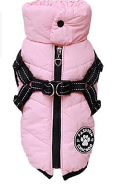 ペット用 犬 ダウン 冬服 ピンク 2XLのサムネイル