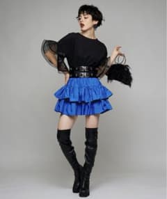 Narcissus ナルシス ダブルフリルミニスカート ブルー 青 Blueのサムネイル