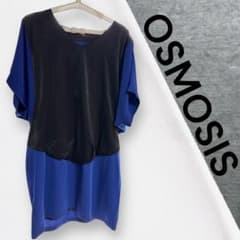 OSMOSIS バイカラー ドルマン トップス 体型カバー モードのサムネイル