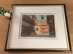 東山魁夷　覆製リトグラフ「オールフスの古い町」古き町にて〜北欧紀行より m58366242847_1.jpg?1727749728