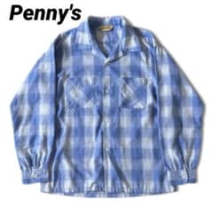 Penney's 開襟 シャドーチェック オープンカラーシャツ vintage Penney's 開襟 シャドーチェック オープンカラーシャツ vintage - メルカリ