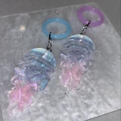 クラゲ めじるしアクセサリー チャーム 2個セット アンブレラマーカーのサムネイル