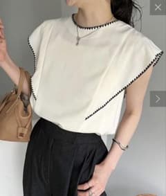 CAPRICIEUX LE'MAGE ステッチフレンチブラウス　オフホワイトのサムネイル