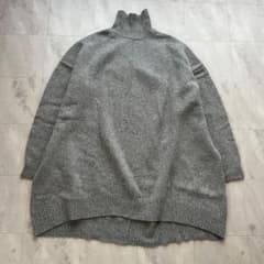 美品♡マディソンブルー ハイネック オーバーサイズ ニットワンピース グレー