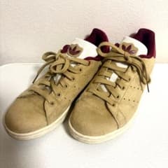 adidas Stan Smith ベージュ×ワインレッド スニーカー 23cmのサムネイル