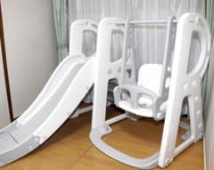 美品 momnlittle すべり台＆ブランコ◇室内遊具◇子供用◇お家で遊園地 