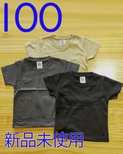 【新品】 キッズ 半袖 Tシャツ 100cm 無地 トップス 無地T Gのサムネイル