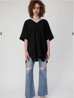 LINEN BLEND V NECK TOPのサムネイル