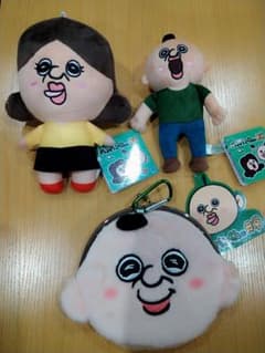 パンパンくんの日常　ぶるぶるぬいぐるみ　デフォルメぬいぐるみ　がま口　３個セット