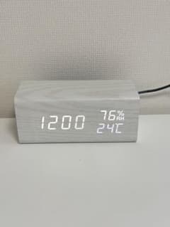 PLUS DECO デジタル置時計 木目調 IAC-5665のサムネイル