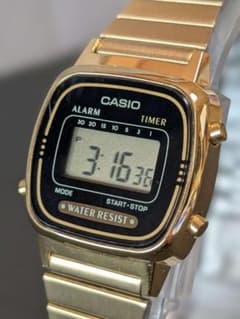 美品 カシオ LA670W ゴールド レトロ デジタル レディース 新品電池のサムネイル