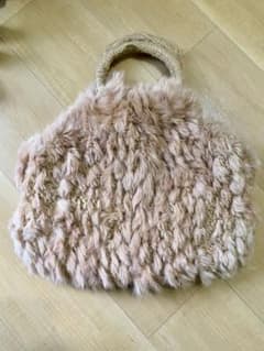 ファー素材 ピンク系 ハンドバッグのサムネイル