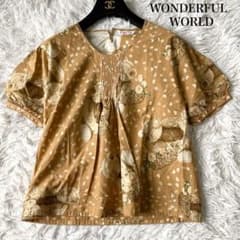 WONDERFUL WORLD クマ ピコフリル ピンタック ブラウス シャツ - メルカリ