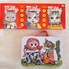 ヒグチユウコ トランク缶・ミルキー　 空き箱 ・ローソンのサムネイル
