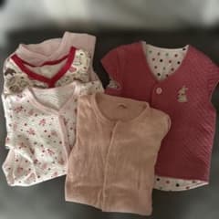 ベビー服 ロンパース 肌着　ベスト5点セット　80㎝のサムネイル
