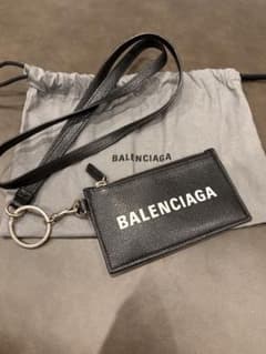 BALENCIAGA ブラック レザー コインケースのサムネイル