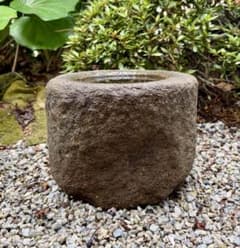【見立て御影石水鉢・向鉢】庭石オブジェ箱庭造園ガーデニングオーナメント飾り石茶庭 石鉢・蹲・水鉢・茶庭水鉢・一輪挿し】庭石オブジェ置物箱庭飾り石