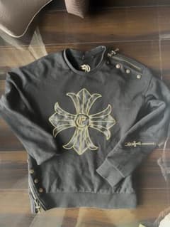 ED HARDY ブラック スウェット十字ジップ メンズ sのサムネイル