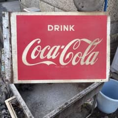 当時物 コカコーラ ビンテージ 看板 特大 Coca-Cola 昭和レトロ - メルカリ