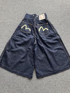 EVISU ワイドパンツ 3サイズ 白カモメ ガウチョパンツ バギー - メルカリ