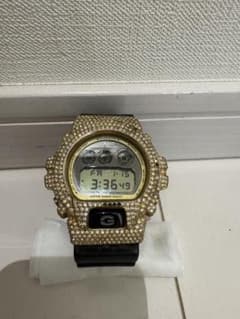 CASIO G-SHOCK カスタム ラインストーン DW6900 ゴールド - メルカリ