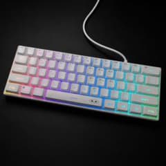 ゲーミングキーボード ホワイト 有線 USB接続のサムネイル