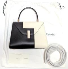 希少 本物新品未使用 Valextra ミニ イジィデ インターシャ デュアル