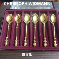 新古品CHRISTOPHWIDMANNクリストフウィドマン銀製スプーン　金仕上げ 新古品CHRISTOPHWIDMANNクリストフウィドマン銀製スプーン 金