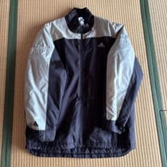 90s adidas NYLON downjacket ベージュブラウン - メルカリ