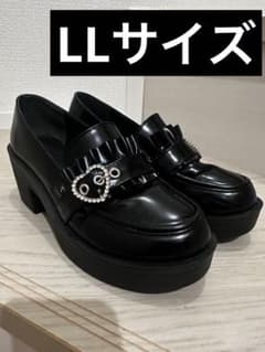 NOEMIE ノエミー　ハートビジュー フリル 厚底ローファー ブラックのサムネイル