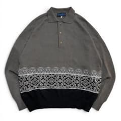 Vintage “byblos” knit polo ビブロス italy - メルカリ
